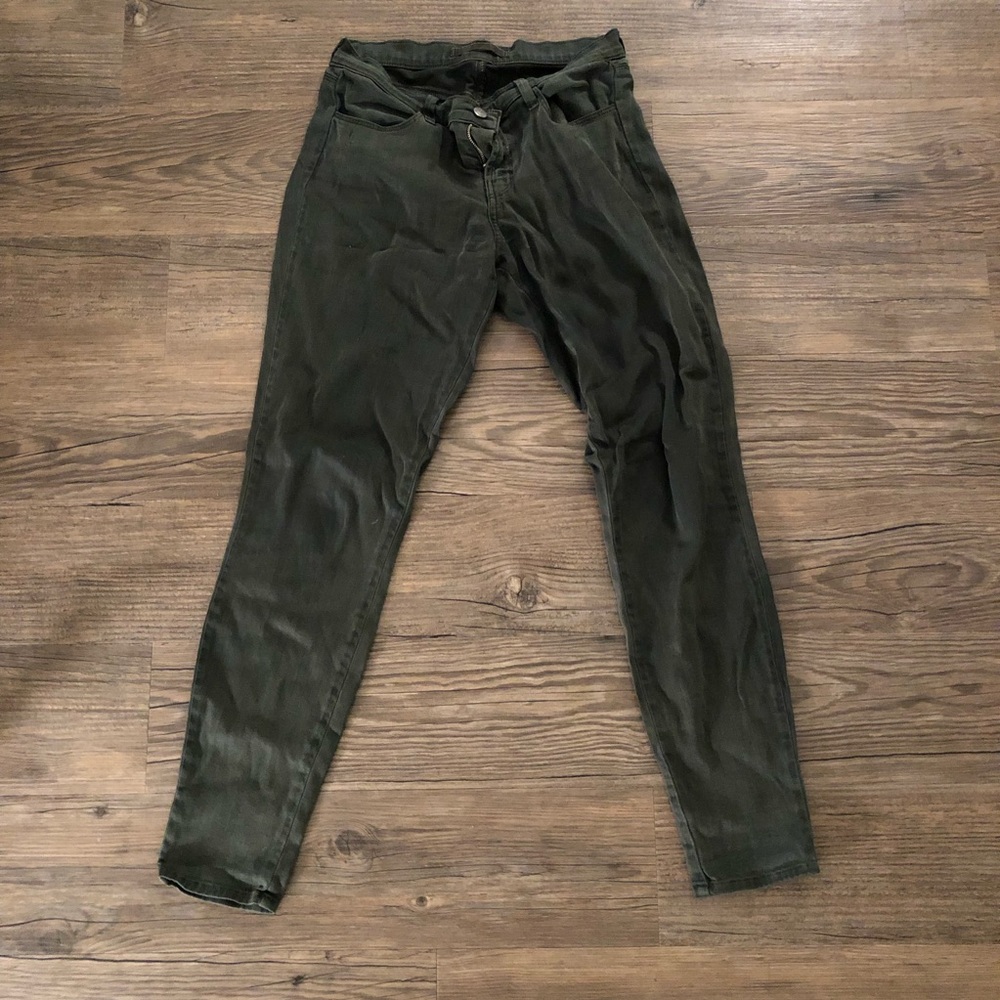 J Brand Dark green skinny jeans